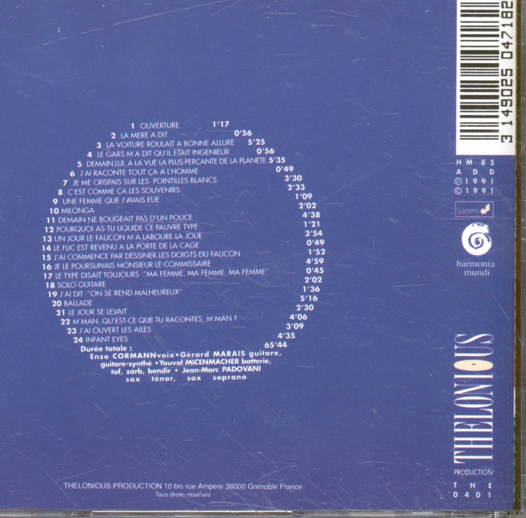 Enzo Cormann, Gérard Marais etc - Le Rodeur - Cd