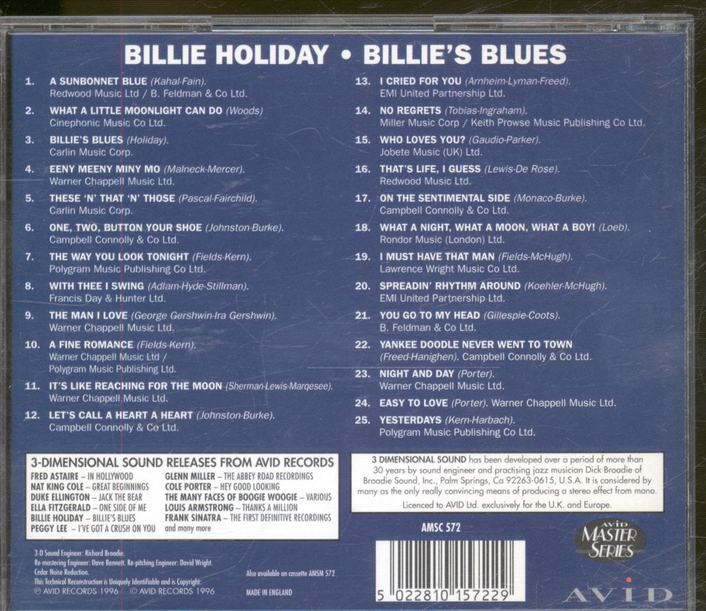 Billie Holiday - Billie's Blues - Cd