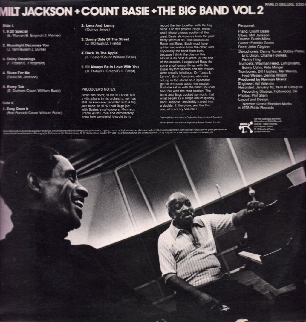 Milt Jackson Count Basie And The Big Band - Volume 2 - Lp