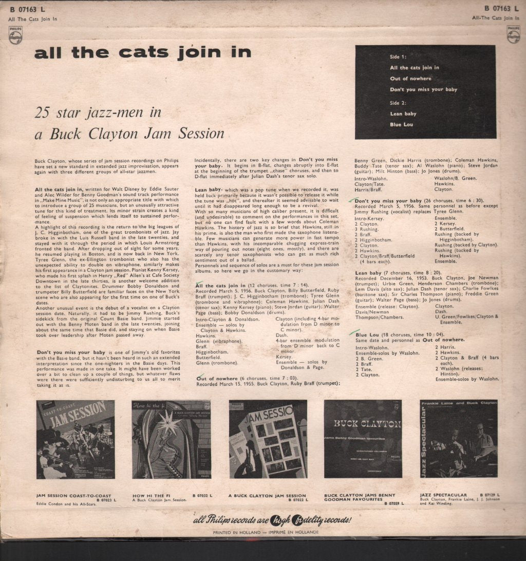 Buck Clayton - All The Cats Join In - Lp