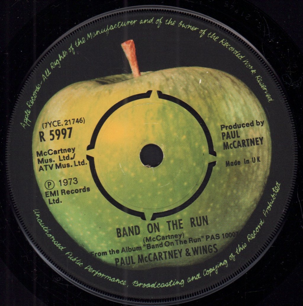 Paul McCartney And Wings - Band On The Run - 7 Inch