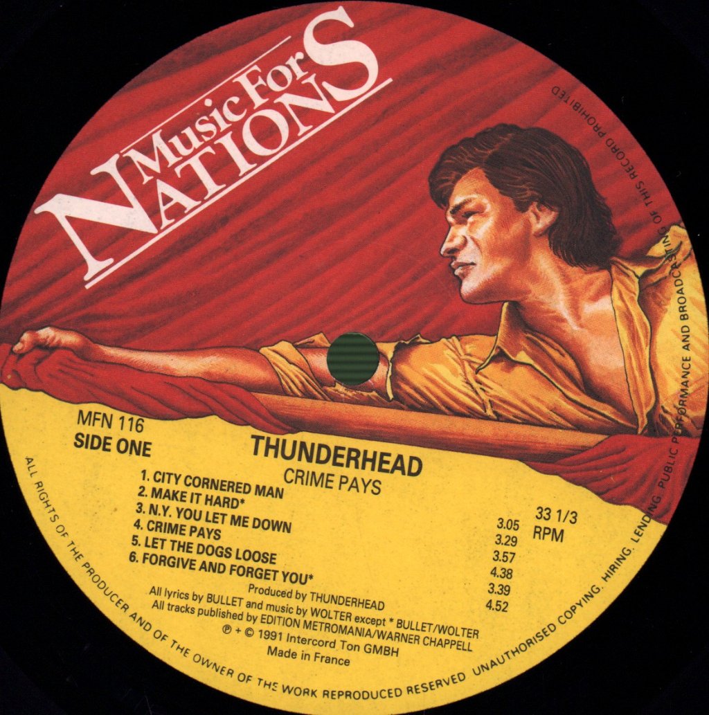 Thunderhead - Crime Pays - Lp