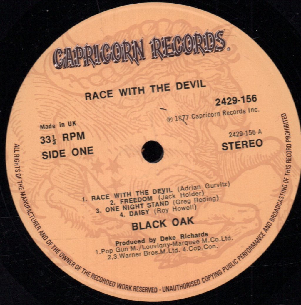 Black Oak - Race With The Devil - Lp