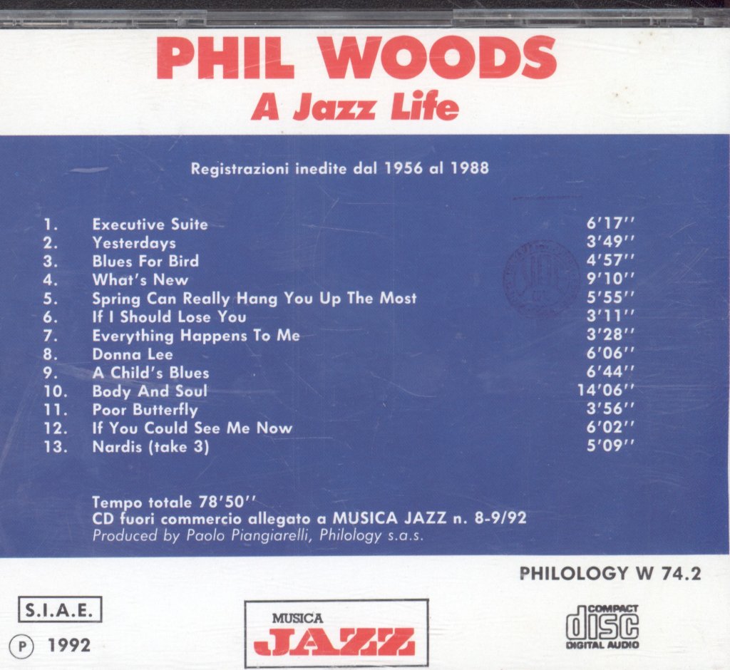 Phil Woods - A Jazz Life - Cd