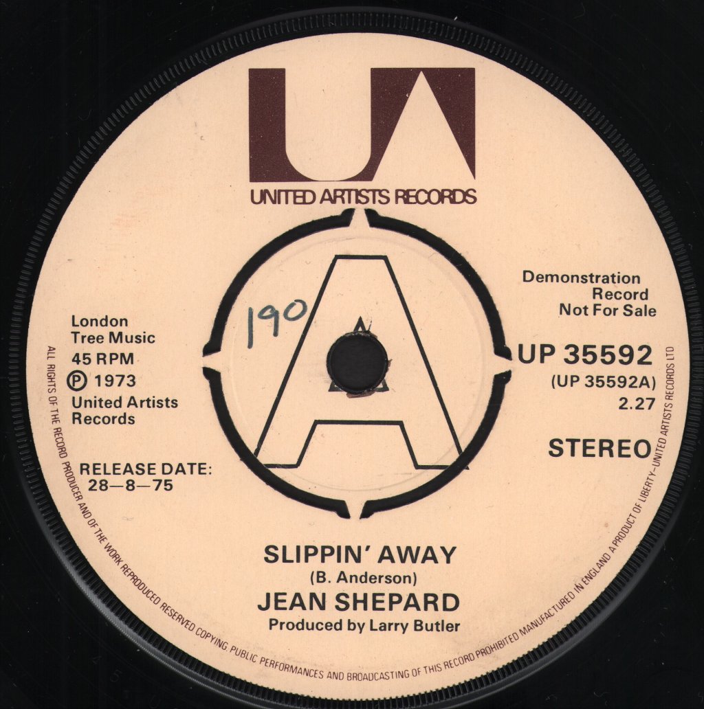 Jean Shepard - Slippin' Away - 7 Inch