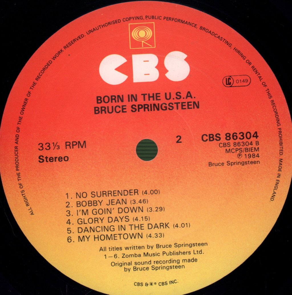 Bruce Springsteen - Born In The Usa - Lp
