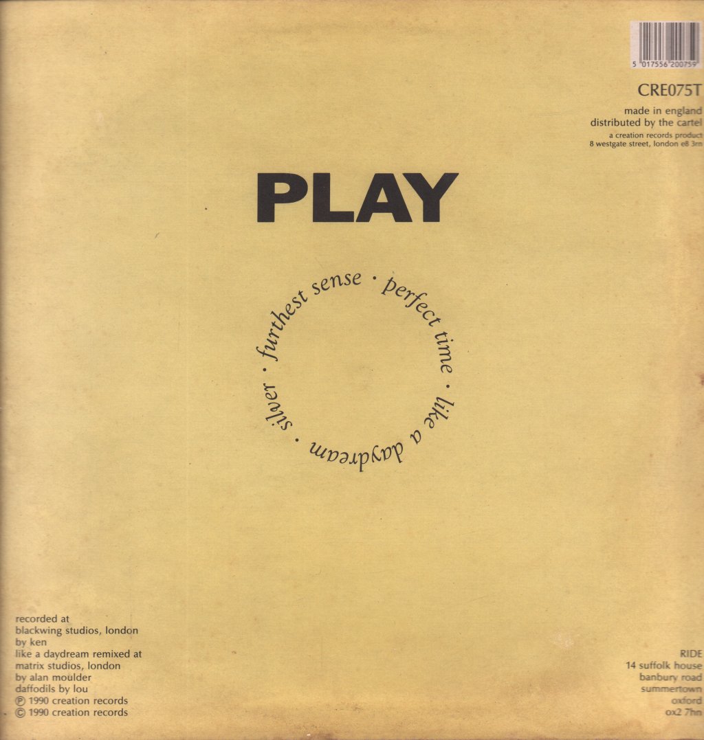 Ride - Play - 12 Inch