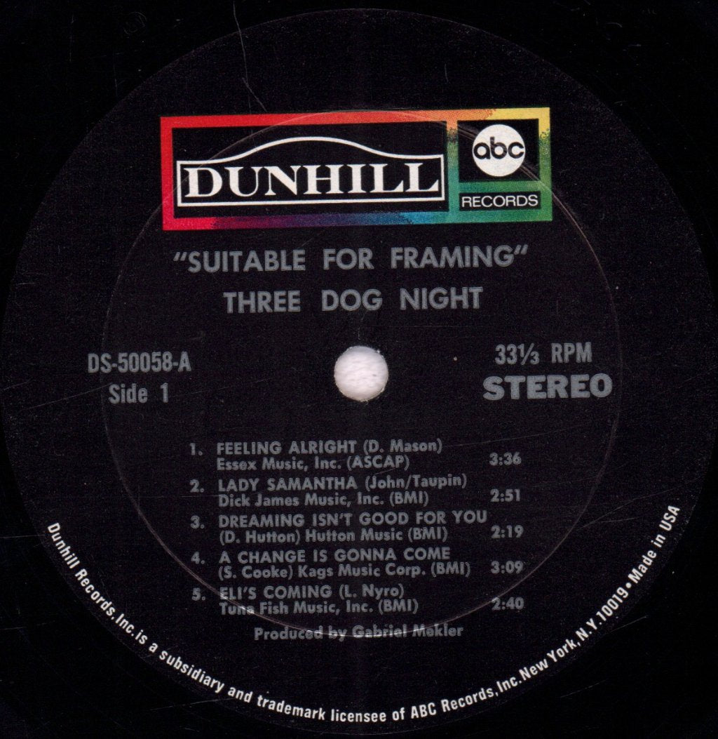 Three Dog Night - Suitable For Framing - Lp