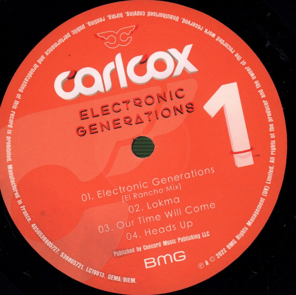 Carl Cox - Electronic Generations - Double Lp