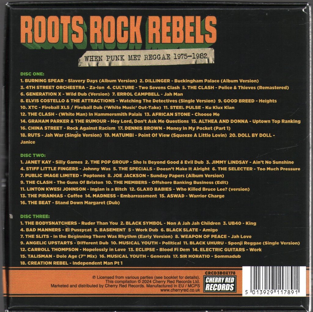 Various Artists - Roots Rock Rebels: When Punk Met Reggae 1975-1982 - Triple Cd