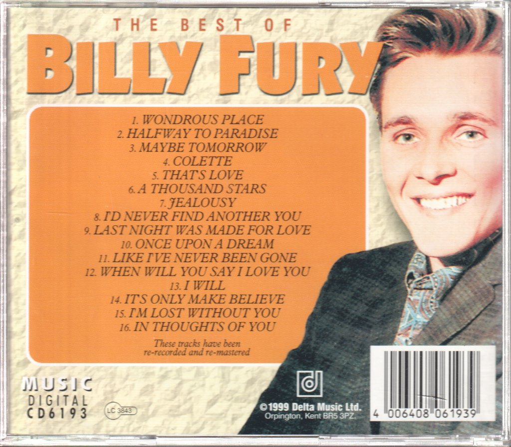 Billy Fury - Best Of Billy Fury - Cd