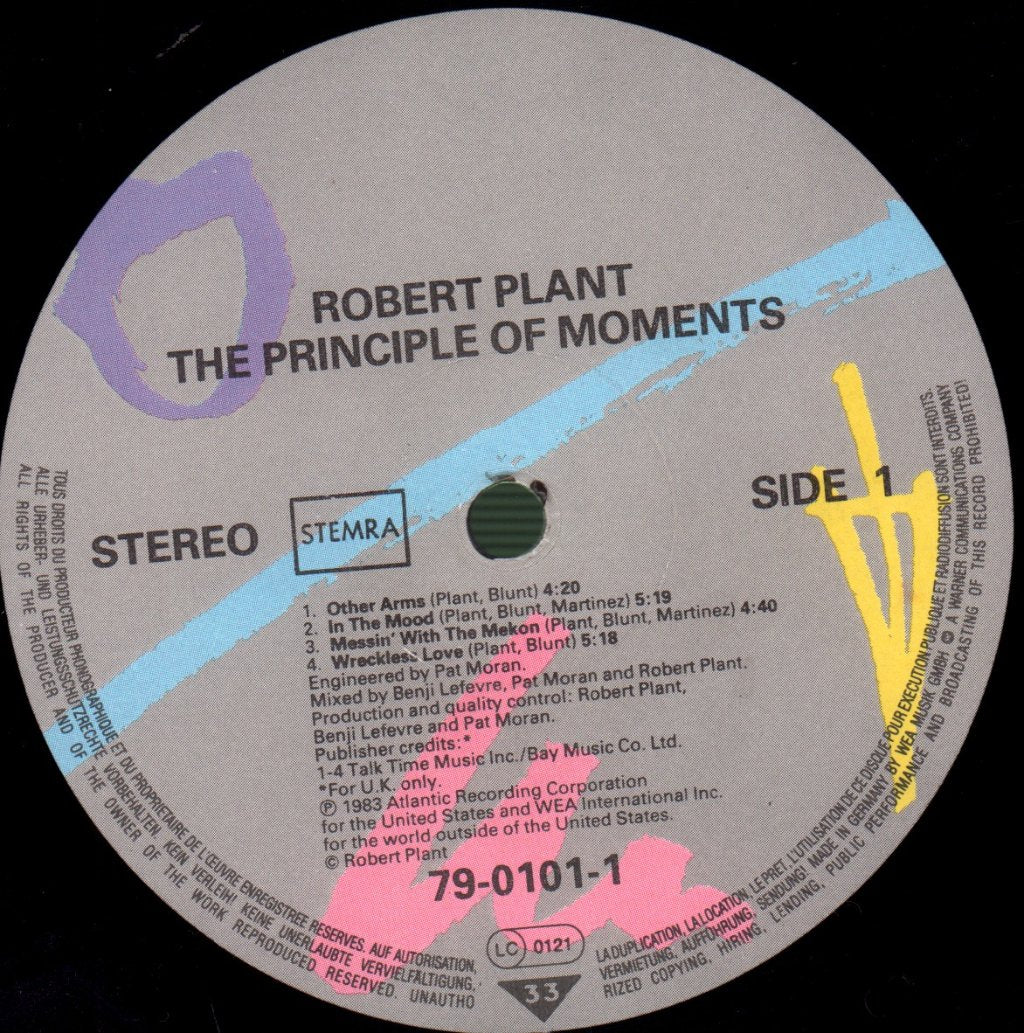 Robert Plant - Principle Of Moments - Lp