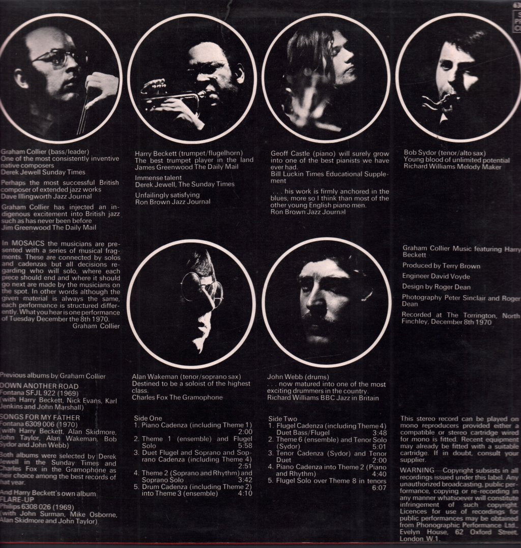 Graham Collier Music Featuring Harry Beckett - Mosaics - Lp