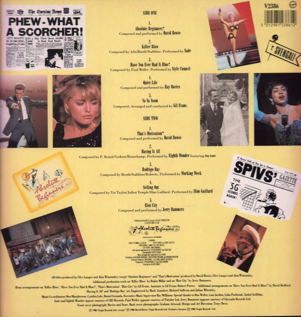 Absolute Beginners Soundtrack - Songs From The Original Motion Picture - Lp