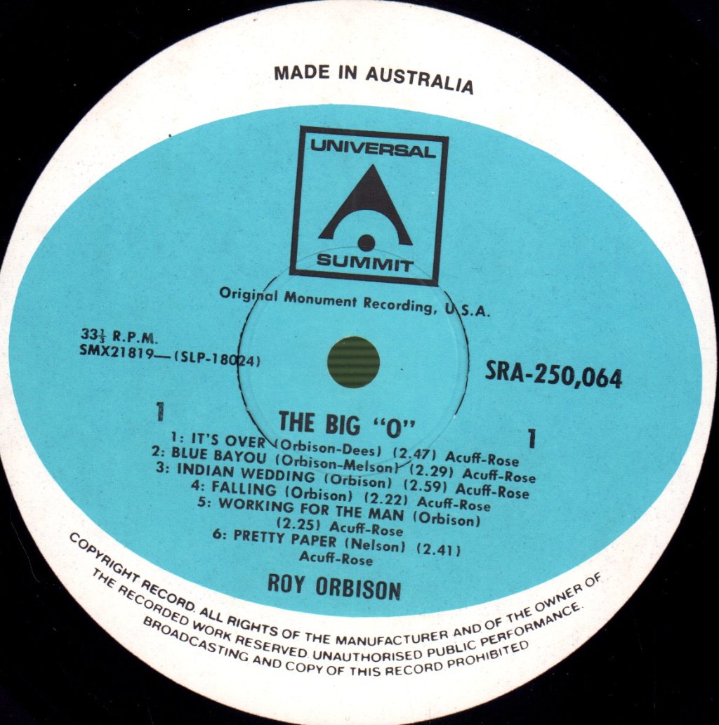 Roy Orbison - Big O - Lp