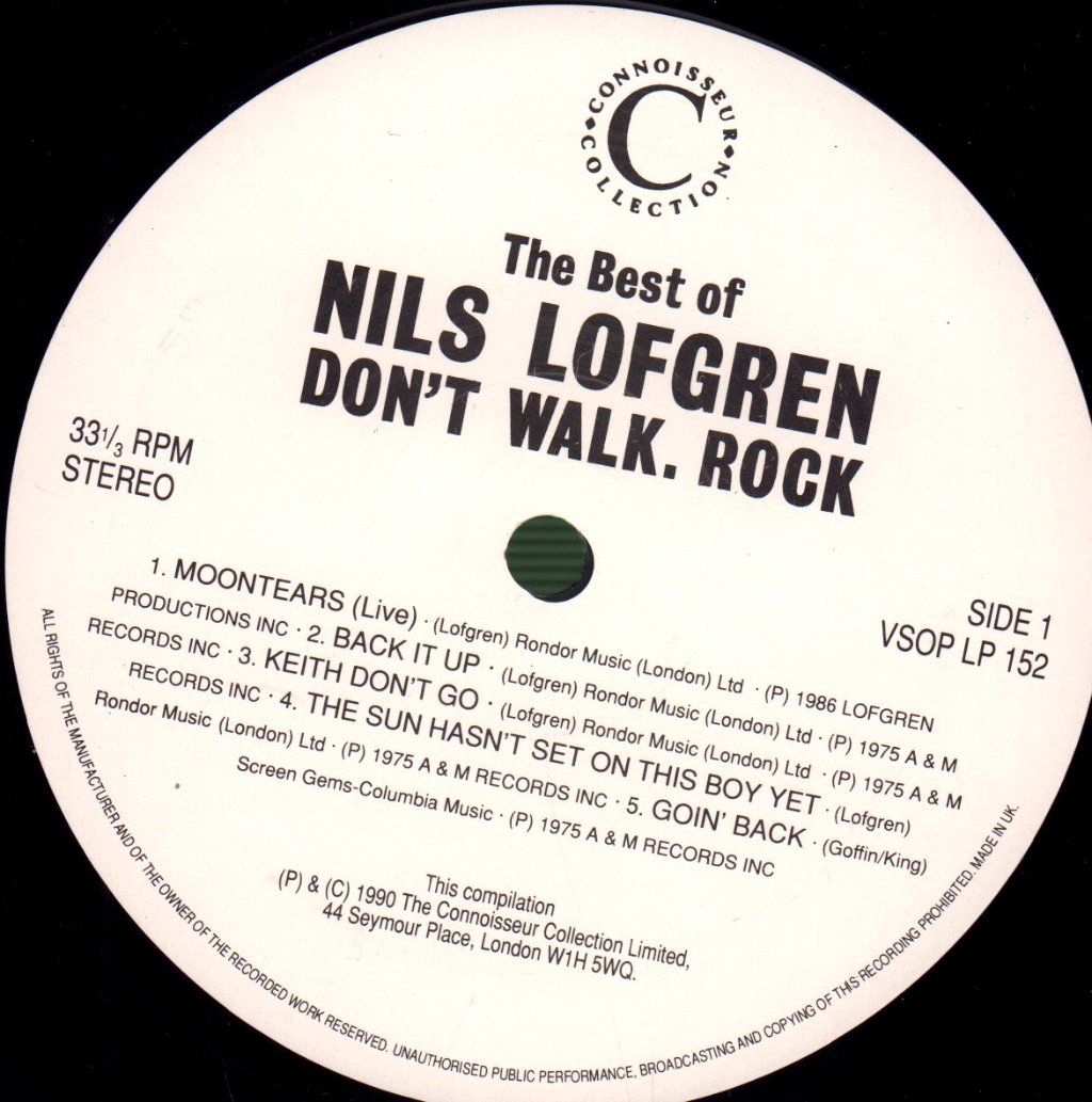 Nils Lofgren - Don't Walk. Rock (Best Of) - Double Lp