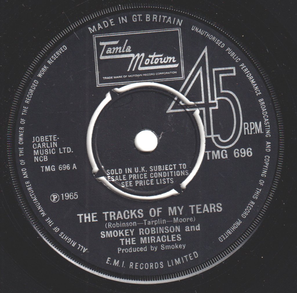 Smokey Robinson And The Miracles - Tracks Of My Tears - 7 Inch