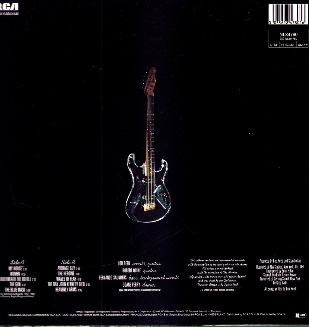Lou Reed - Blue Mask - Lp
