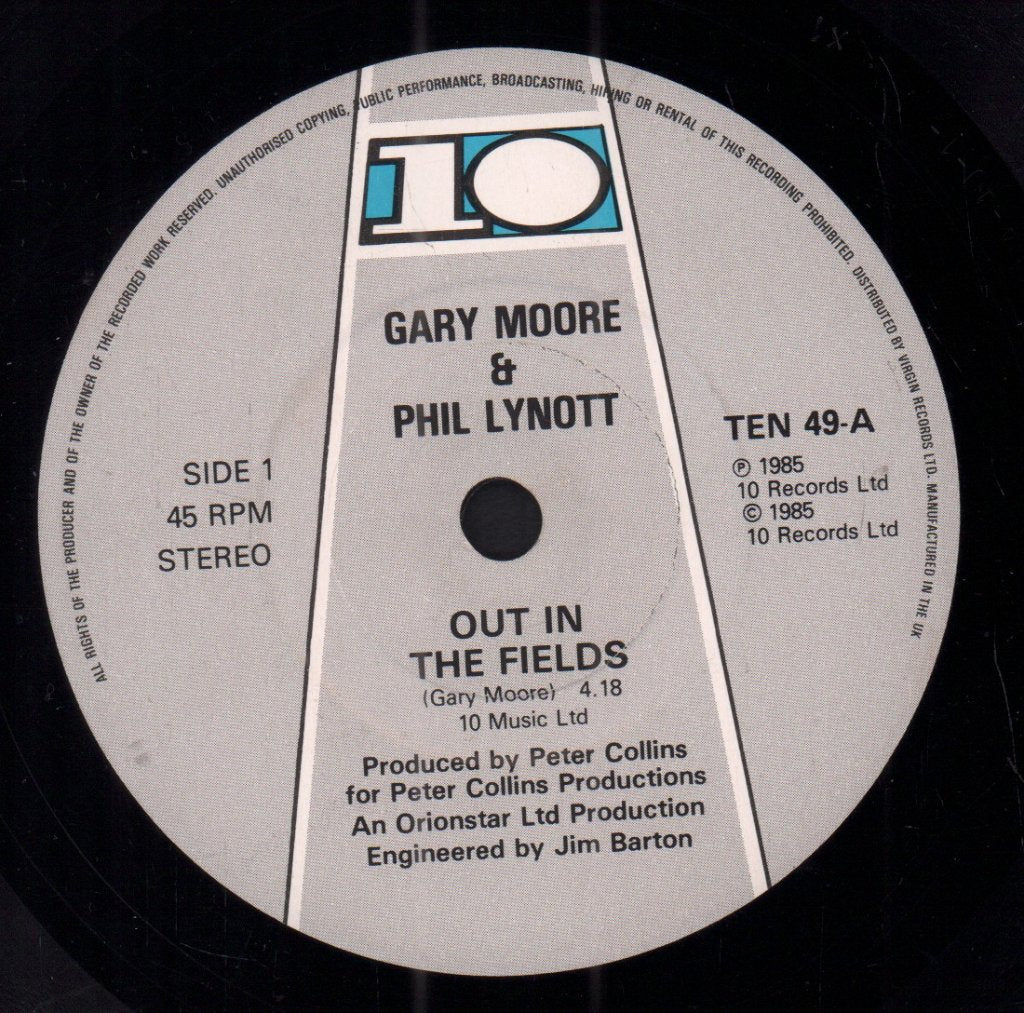 Gary Moore And Phil Lynott - Out In The Fields - 7 Inch