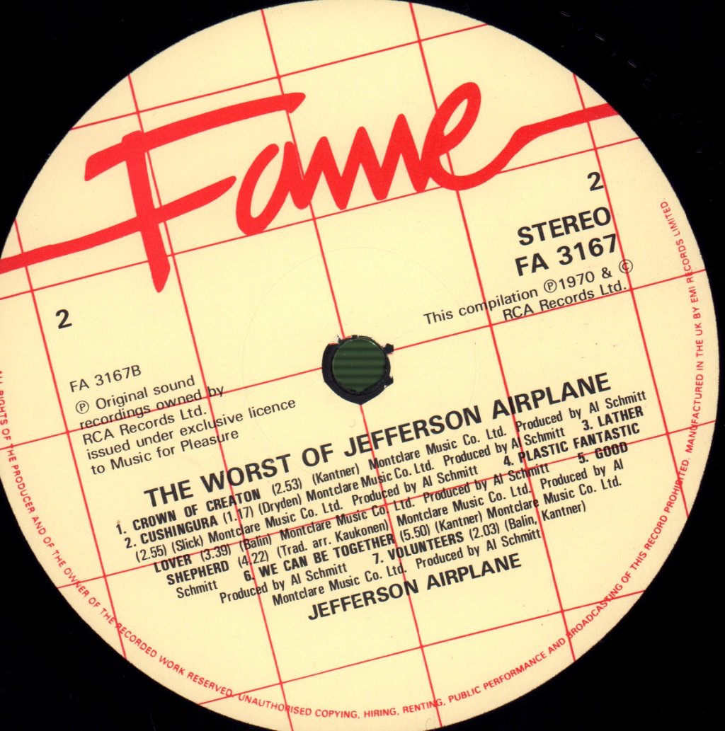 Jefferson Airplane - Worst Of - Lp