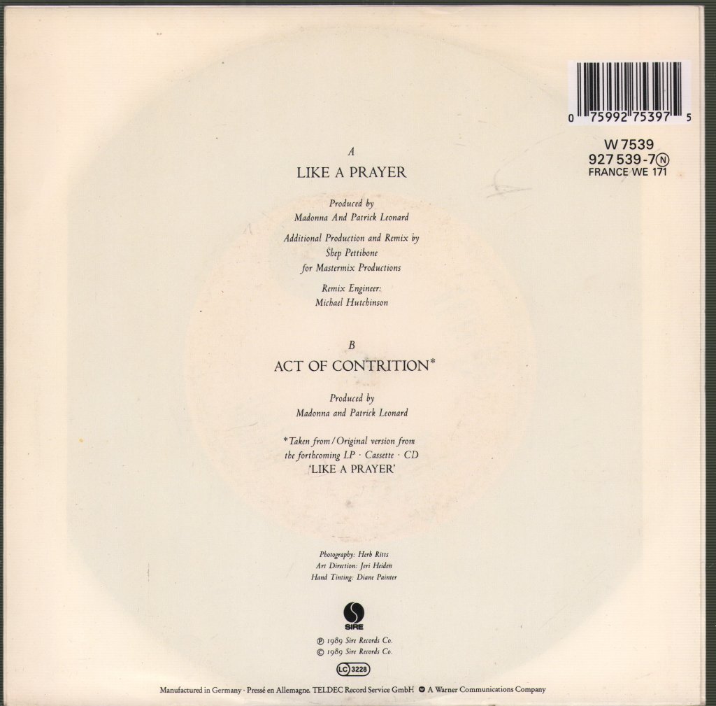 Madonna - Like A Prayer - 7 Inch