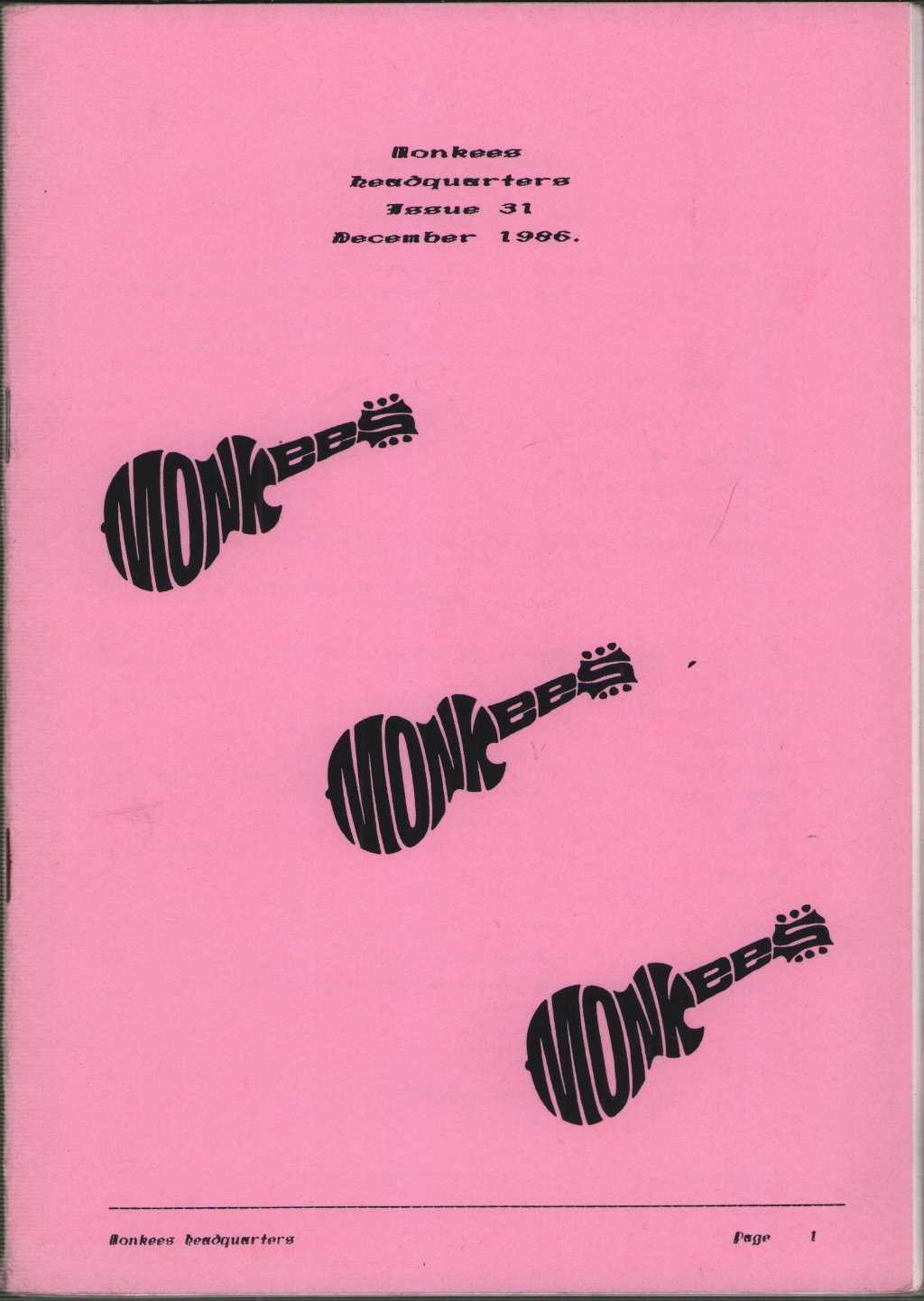 Monkees - Monkees Headquarters Issue 31 - Fanzine