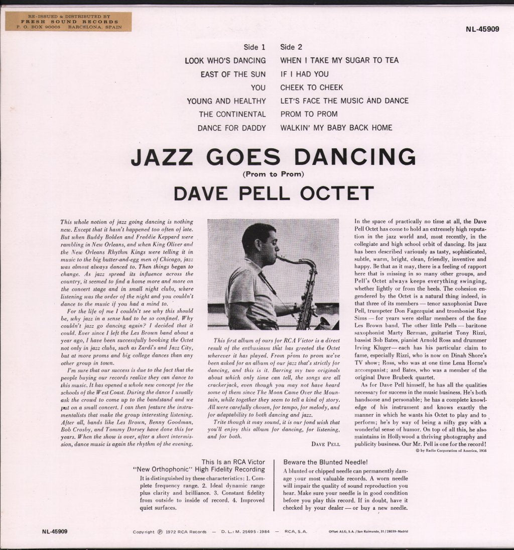 Dave Pell Octet - Jazz Goes Dancing - Lp