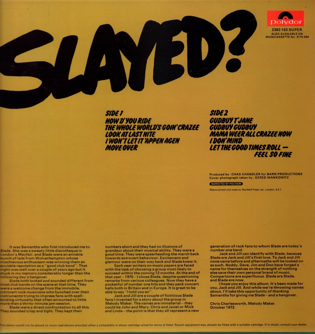 Slade - Slayed - Lp