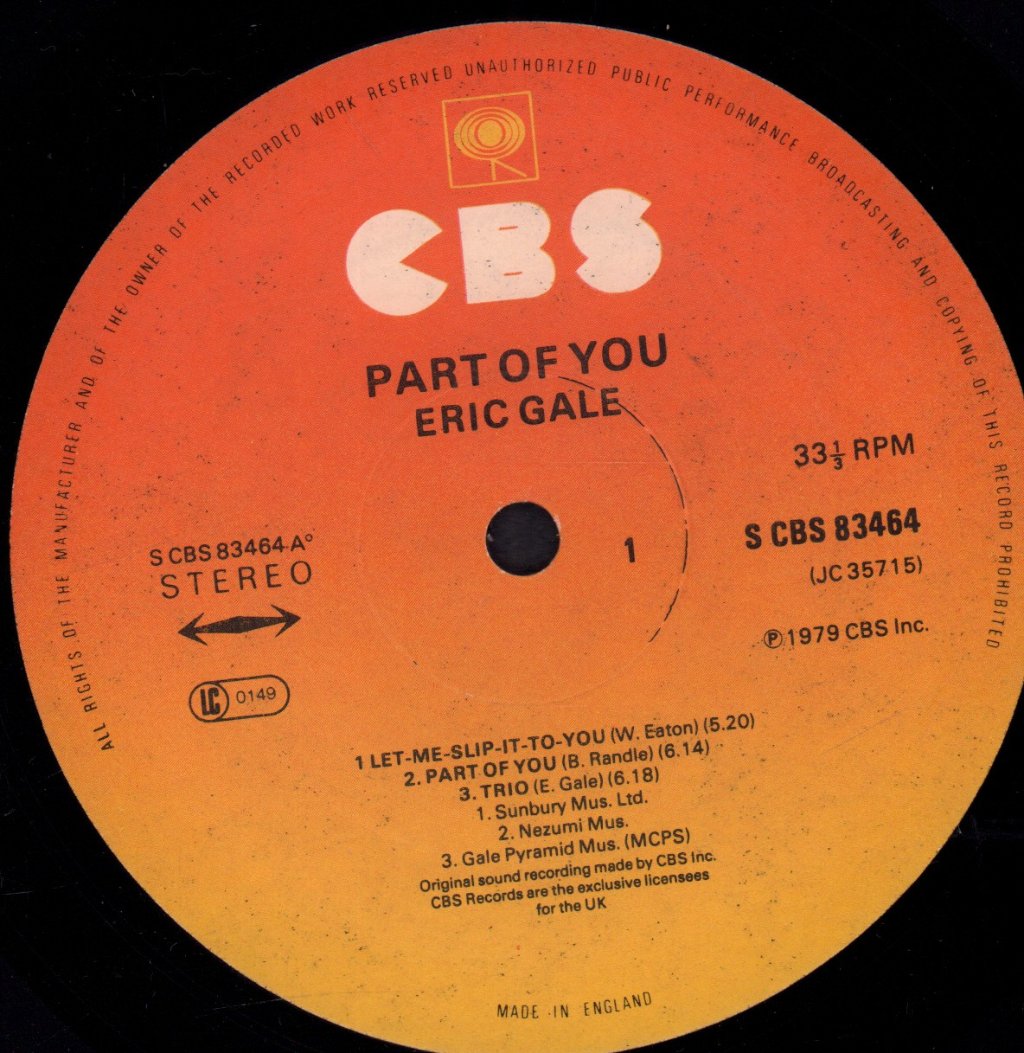 Eric Gale - Part Of You - Lp