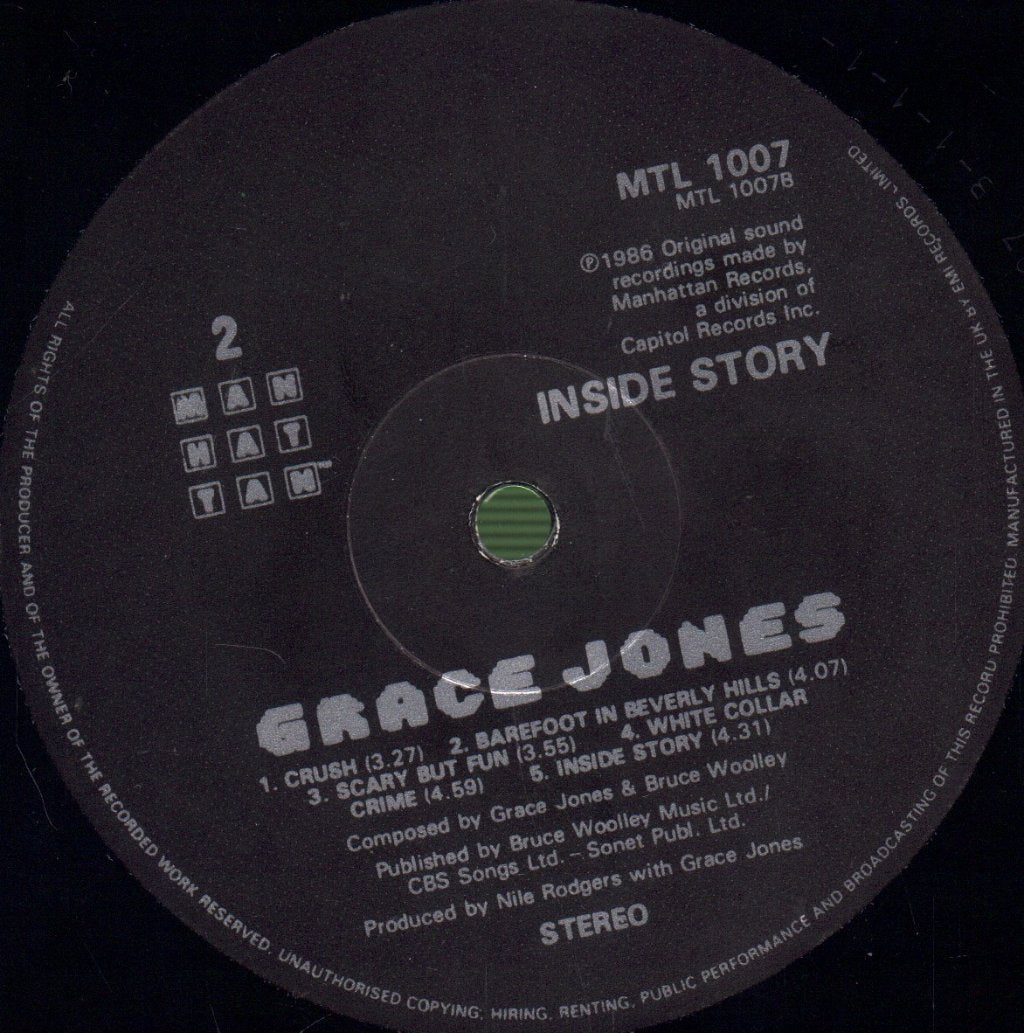 Grace Jones - Inside Story - Lp