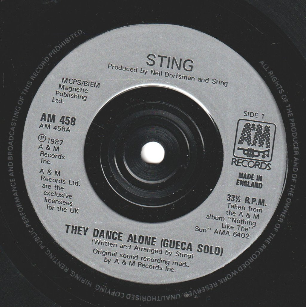 Sting - They Dance Alone - 7 Inch
