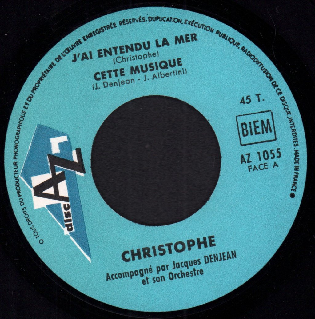 Christophe - J'ai Entendu La Mer - 7 Inch