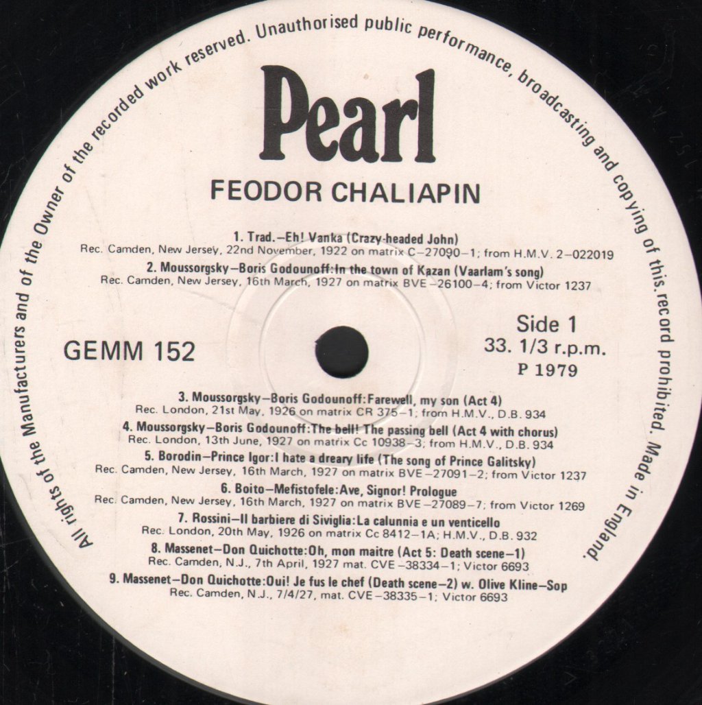 Feodor Chaliapin - Feodor Chaliapin - Lp