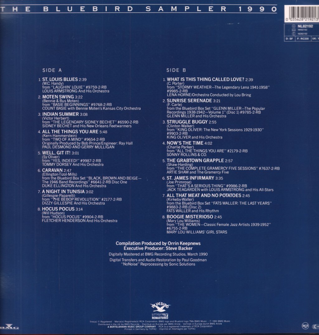 Various Artists - Bluebird Sampler 1990 - Lp