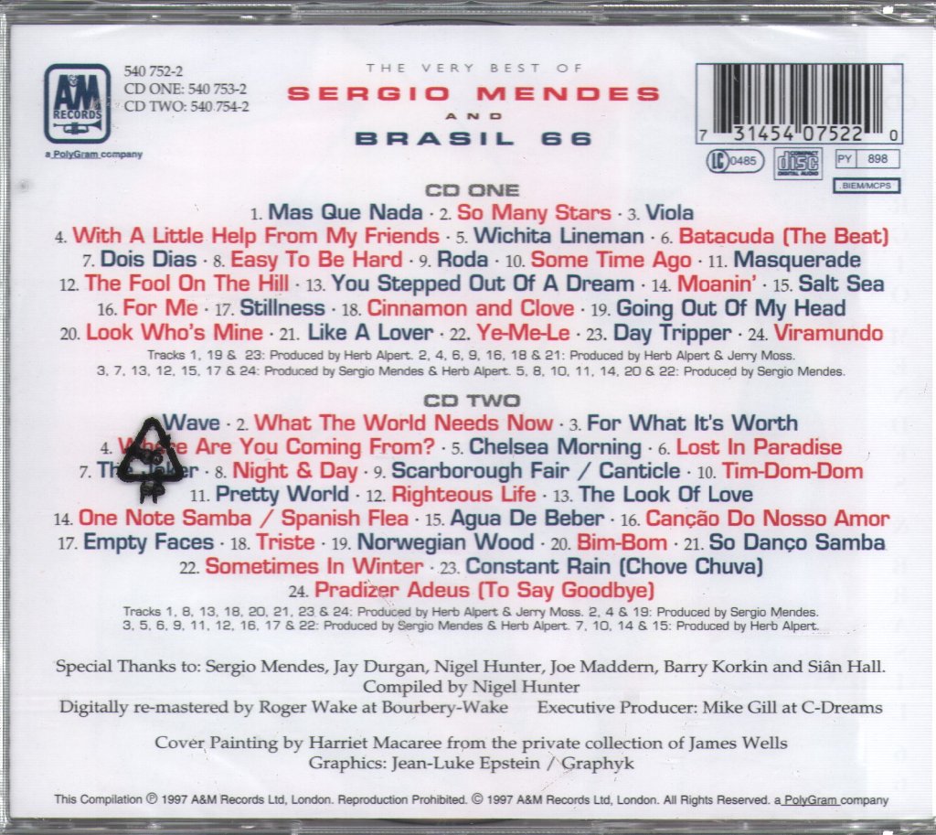 Sergio Mendes And Brasil 66 - Very Best of Sergio Mendes & Brasil '66 - Double Cd