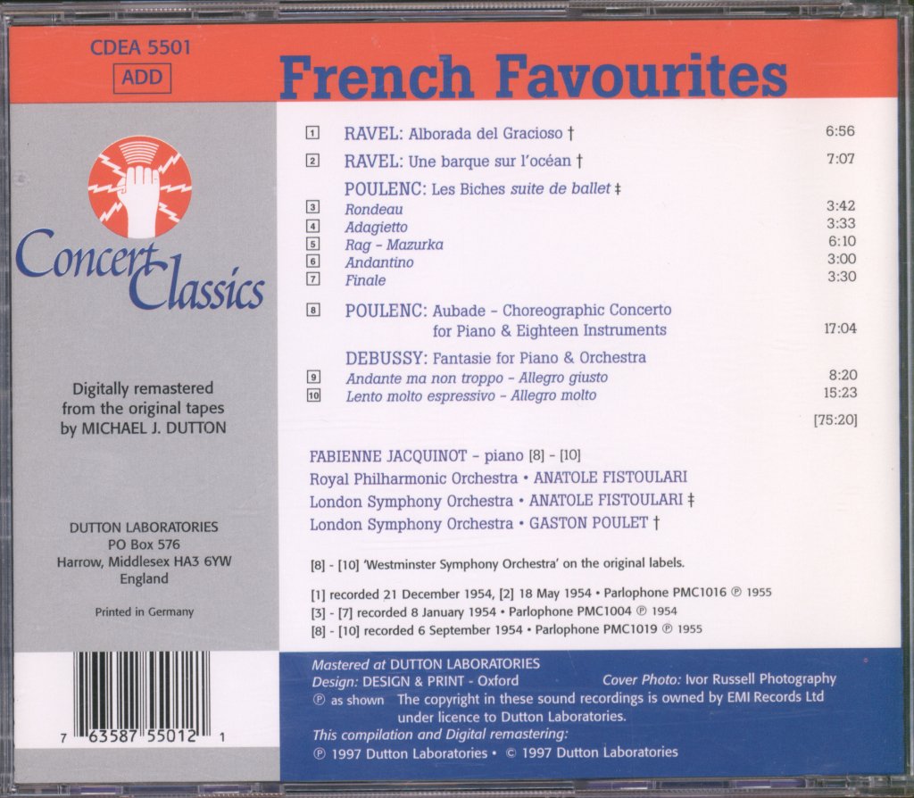 Fabienne Jacquinot - French Favourites - Cd
