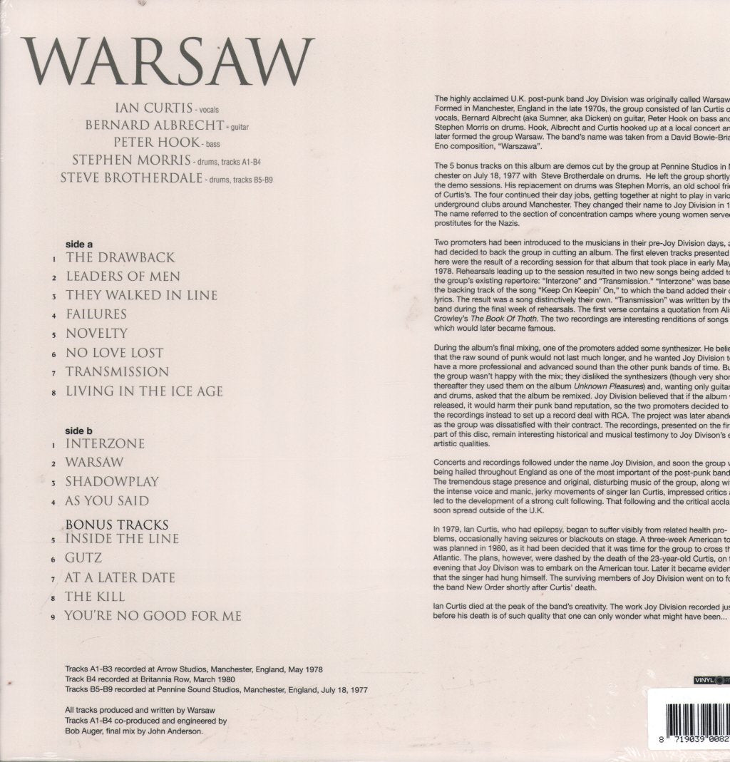 Warsaw - Warsaw - Lp