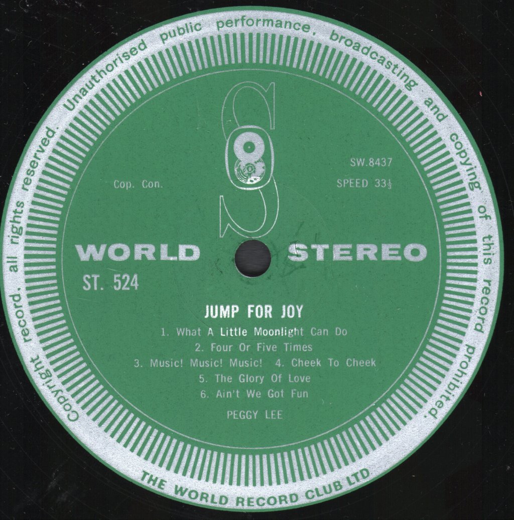 Peggy Lee - Jump For Joy - Lp