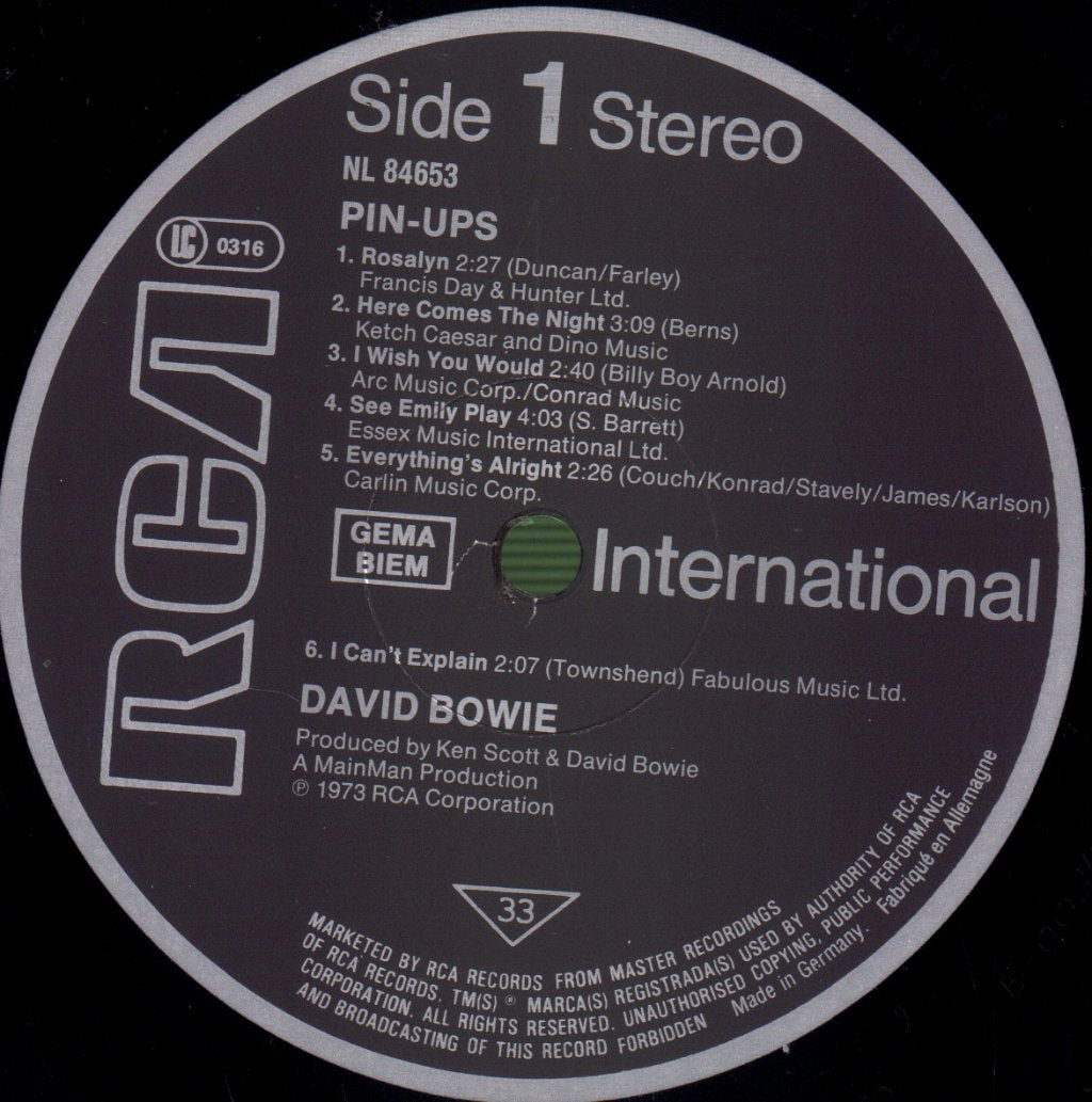 David Bowie - Pinups - Lp