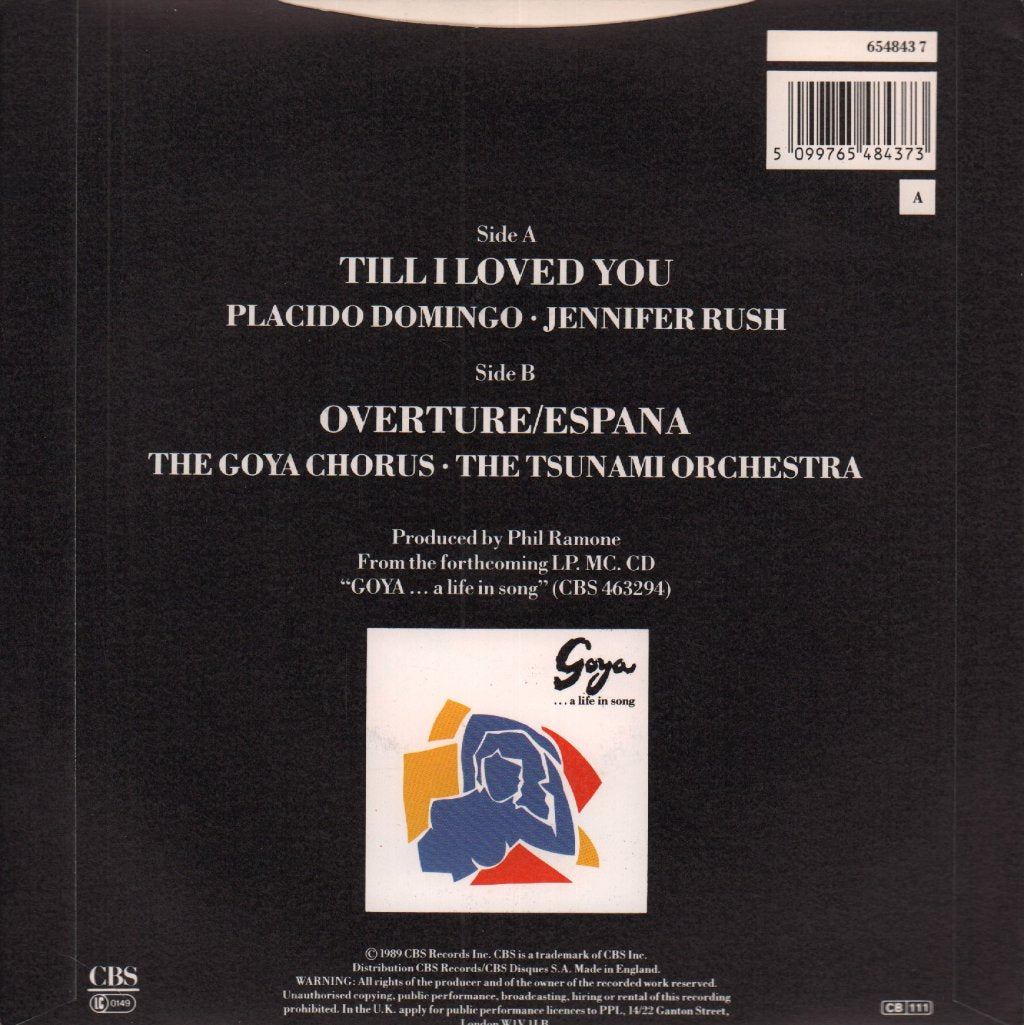 Placido Domingo And Jennifer Rush - Till I Loved You - 7 Inch