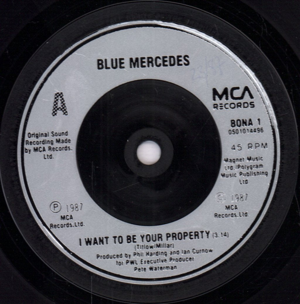 Blue Mercedes - I Want To Be Your Property - 7 Inch