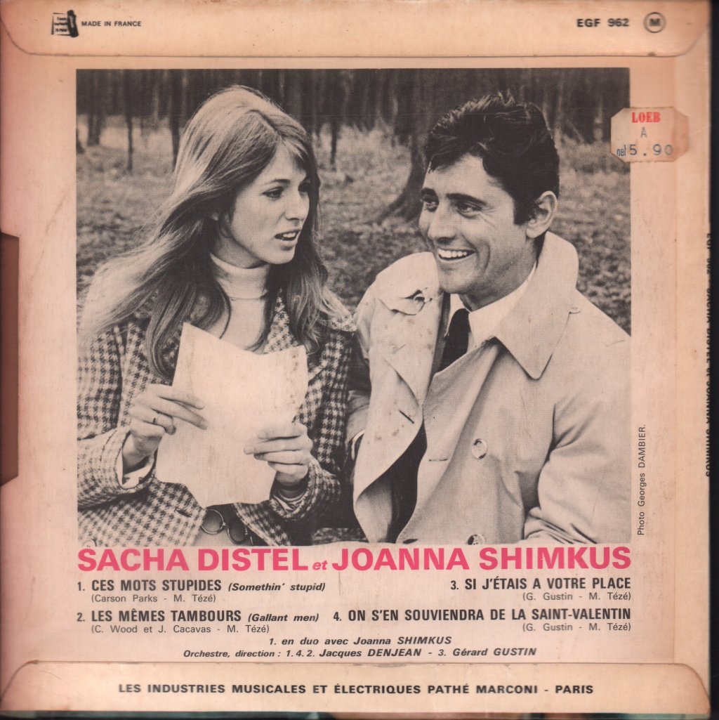 Sacha Distel - Ces Mots Stupides - 7 Inch