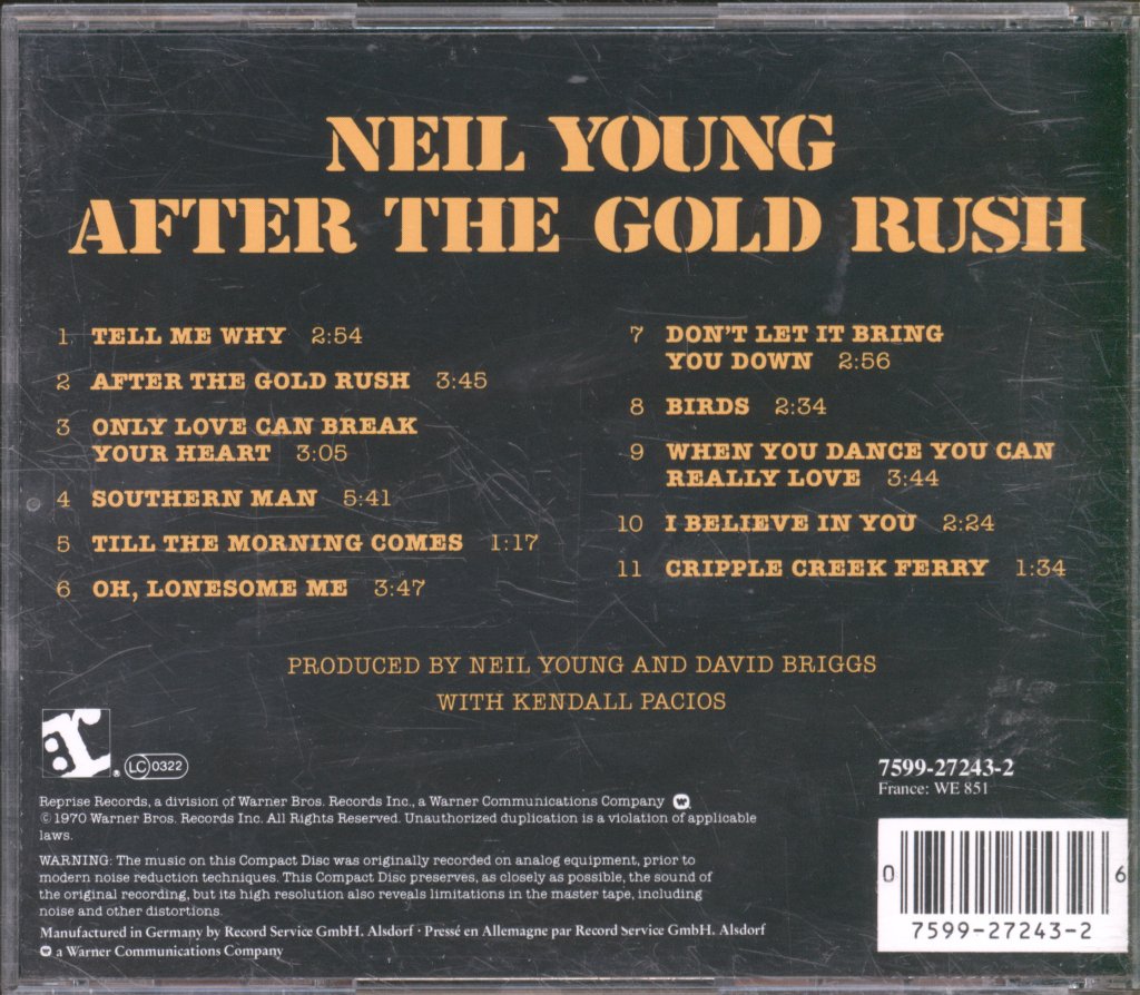 Neil Young - After The Gold Rush - Cd