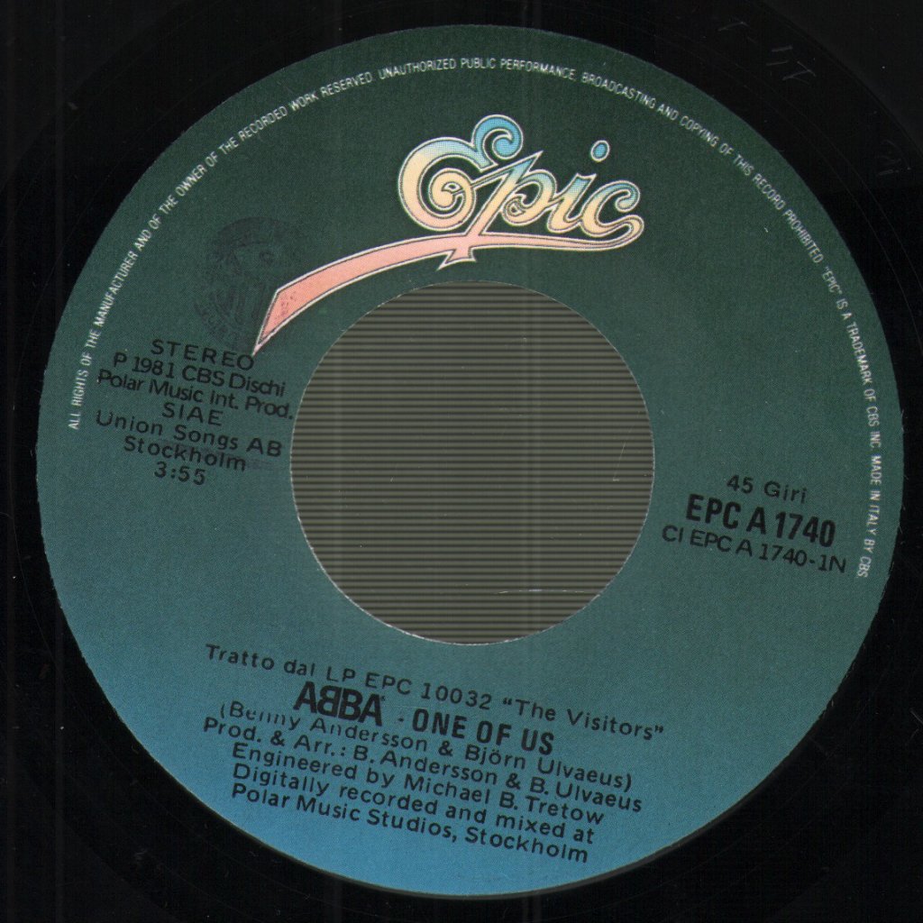 ABBA - One Of Us - 7 Inch