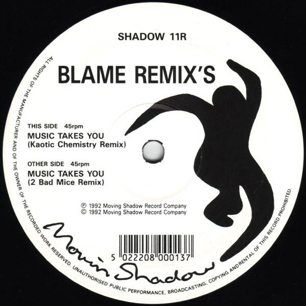 Blame - Music Takes You - 12 Inch