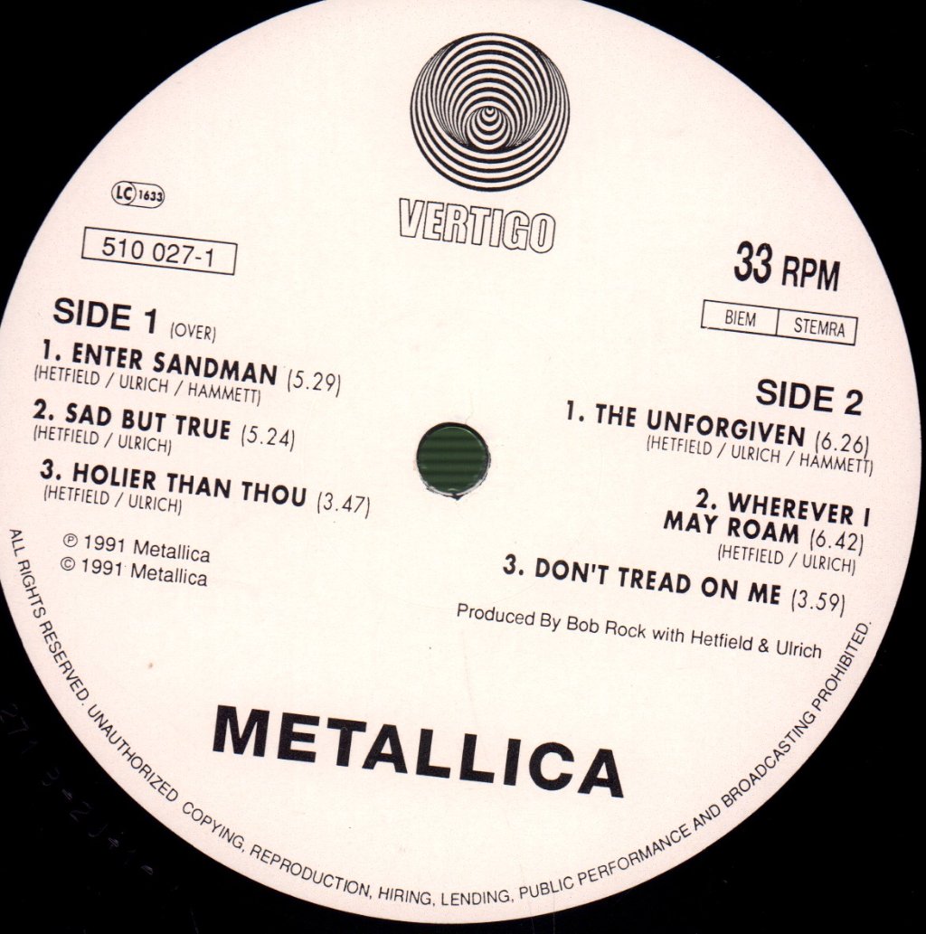 Metallica - Metallica - Double Lp
