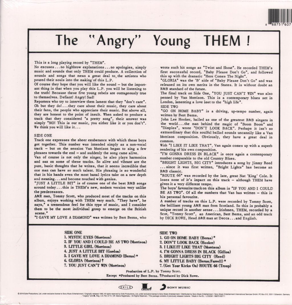 Them - "Angry" Young Them! - Lp
