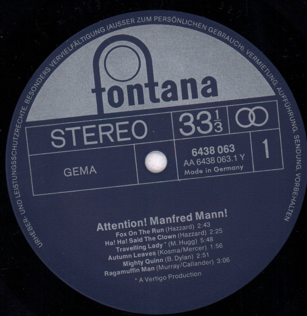 Manfred Mann - Attention - Lp