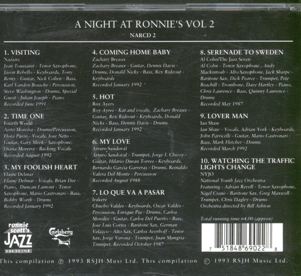 Various Artists - A Night At Ronnie's Volume 2 - Cd
