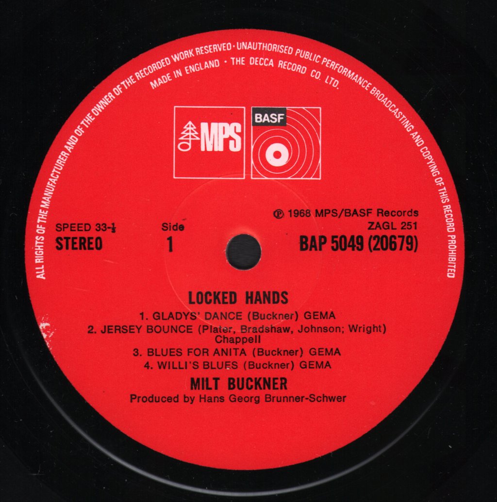 Milt Buckner - Locked Hands - Lp